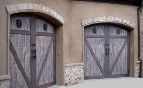 Woodcraft Rustic Custom Wood Garage Doors